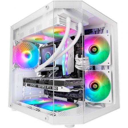 Mars Gaming MC3TLITE Blanca Triple Cristal Templado